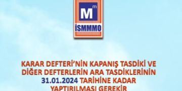 KARAR DEFTERİ’NİN KAPANIŞ TASDİKİ VE DİĞER DEFTERLERİN ARA TASDİKLERİ 31.01.2024